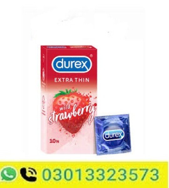 Durex Extra Thin Wild Strawberry Condom